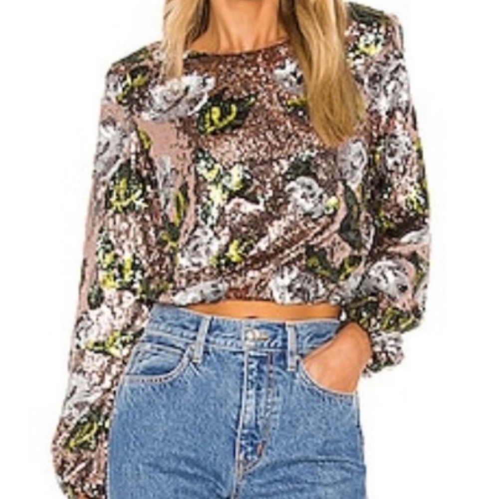 Beautiful brand new sequin crop top